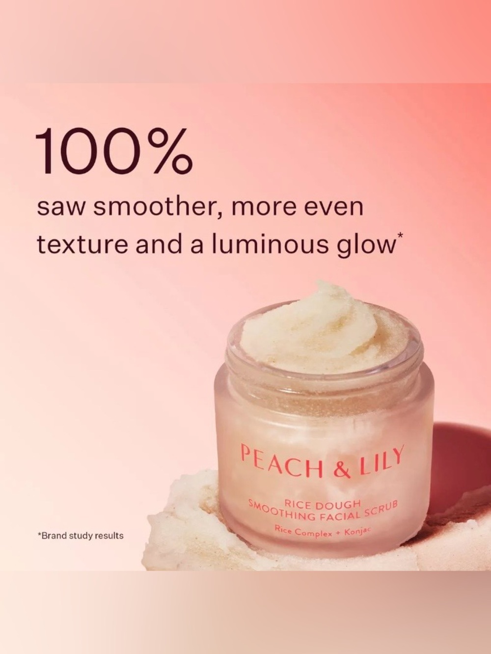 NWT Peach & Lilly Rice Dough Smoothing Facial Scrub - Picture 12 of 12
